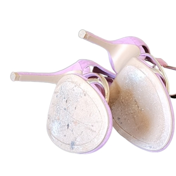 Shoe republic la high heels sandal color pink and gold size 6.5 - Picture 5 of 6